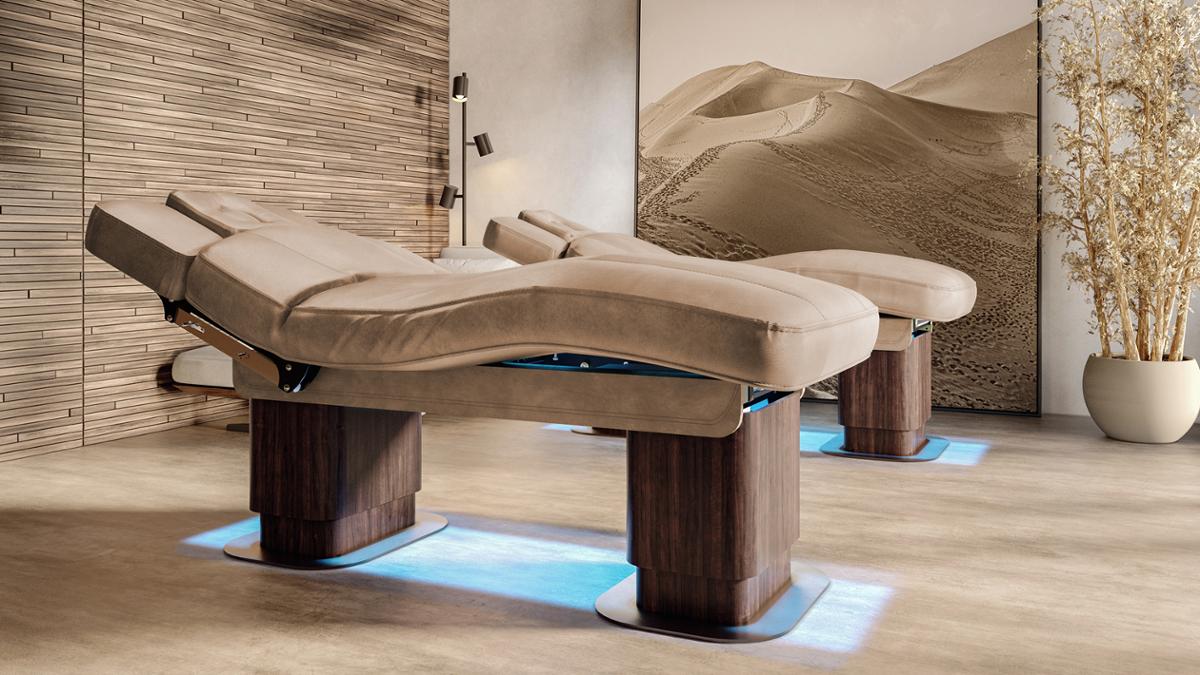 Prémium Lemi kezelőágyak modern wellness-környezetben